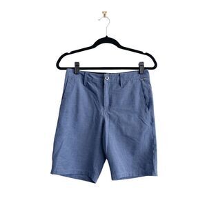 Volcom Mens Frickin Snt Slub Hybrid Way Stretch Shorts Deep Water Size 28